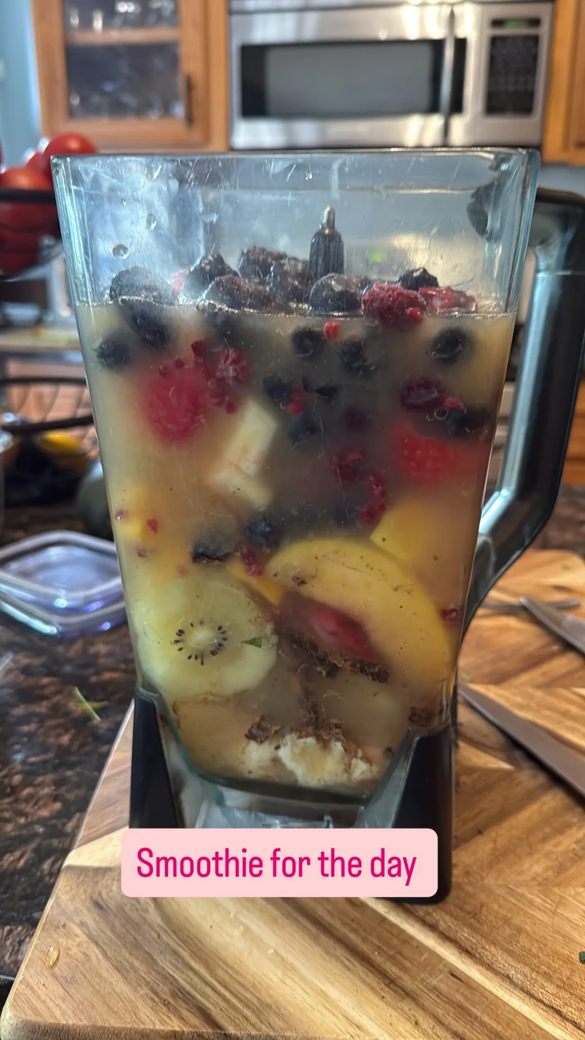 Fruit in a blender