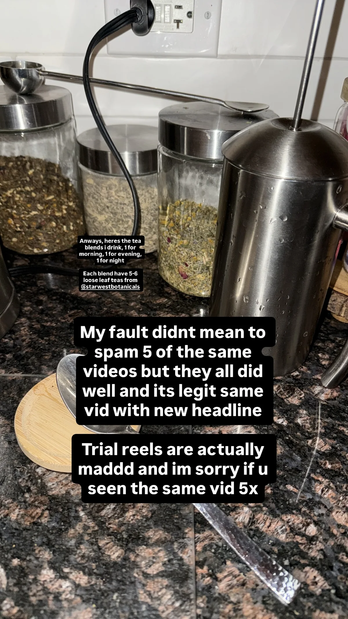 Jars and a press used for tea